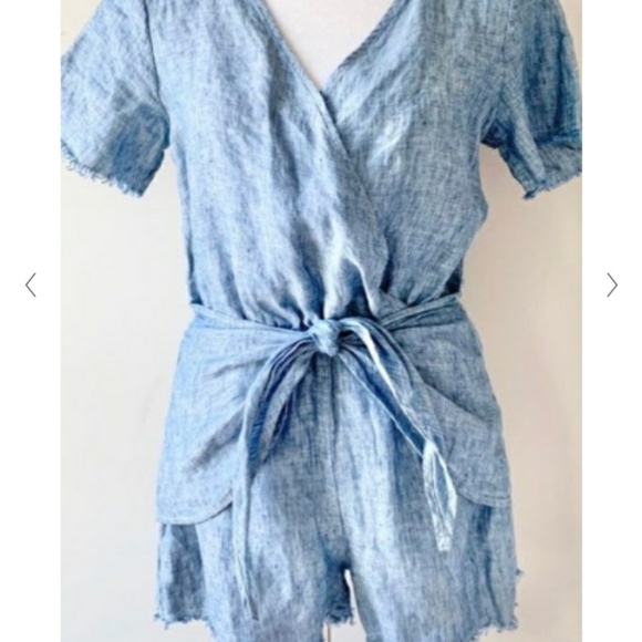 Sanctuary x Anthropology Blue Chambray Romper - Picture 12 of 14